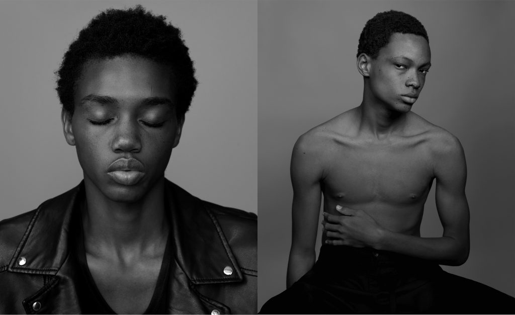 Portrait artistique en noir et blanc d’un homme- un visage – photographie par Olivier Jeanne-Rose